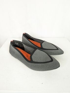 Birdies X JUDY The Blackbird Grey Knit Pointed Flats - Size 9
